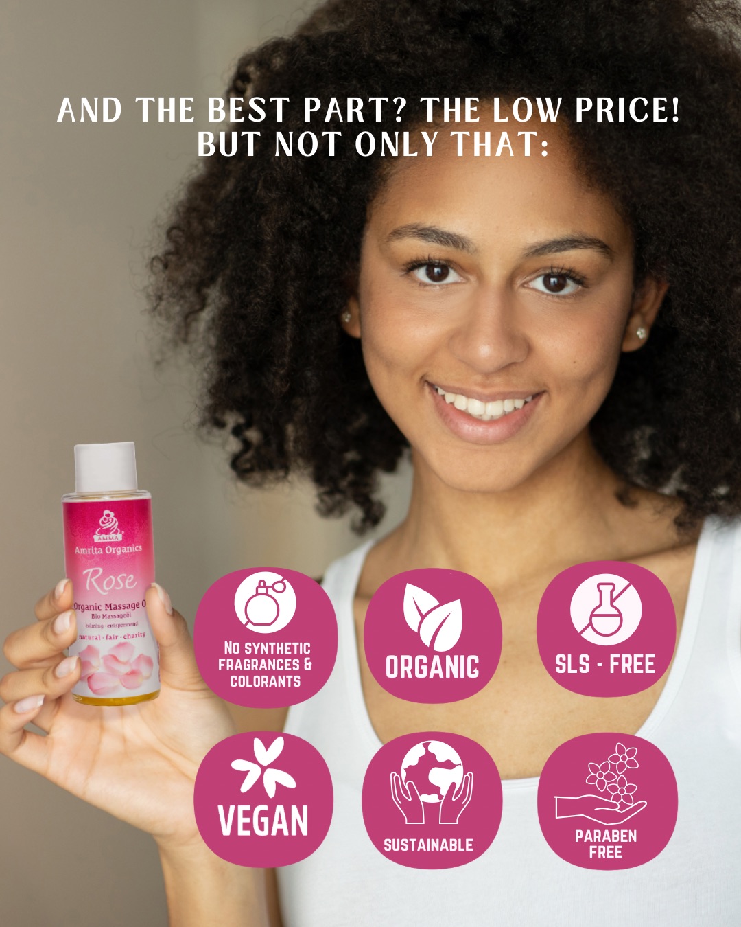 Massageöl Rose, bio