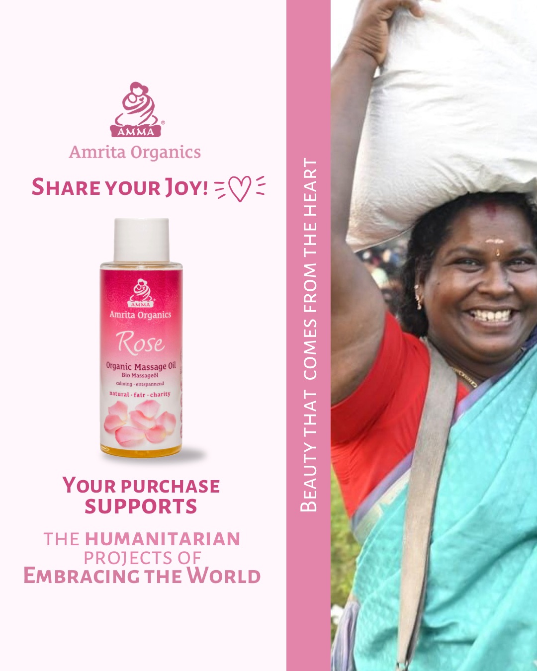 Massageöl Rose, bio